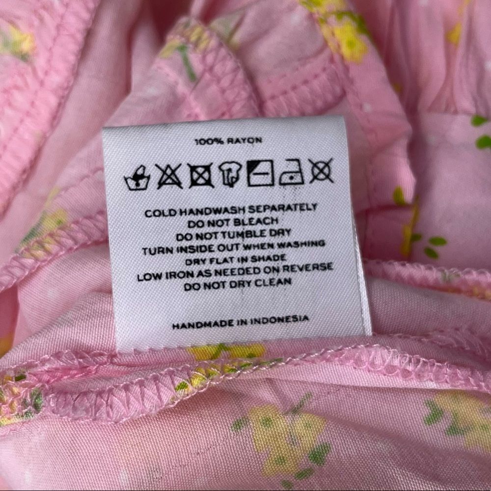 NEW Faithfull the Brand Mid Summer Mini Dress in Luda Floral Print Pink Small - Picture 11 of 14